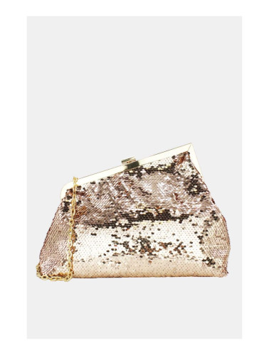Pochette Biface Pailletée Champagne