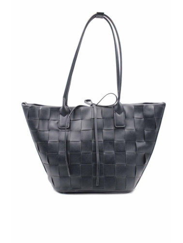 Sac Cabas Tressé Noir